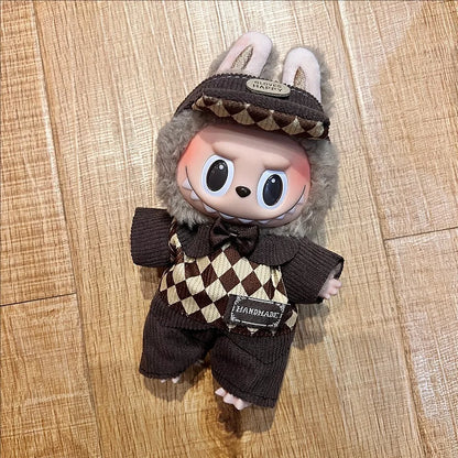 Labubu Clothing Popular New Products Fashion Velcro 17cm Doll Cute Dress Casual Set Skirt Plush Toy Clothing