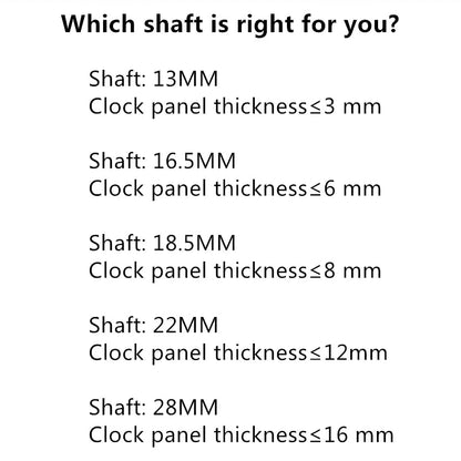 Clock Mechanism Silent Quartz Movement Machine Wall Set Clockwork Table Long Shaft DIY Watches Repair Parts RELUX.STORE