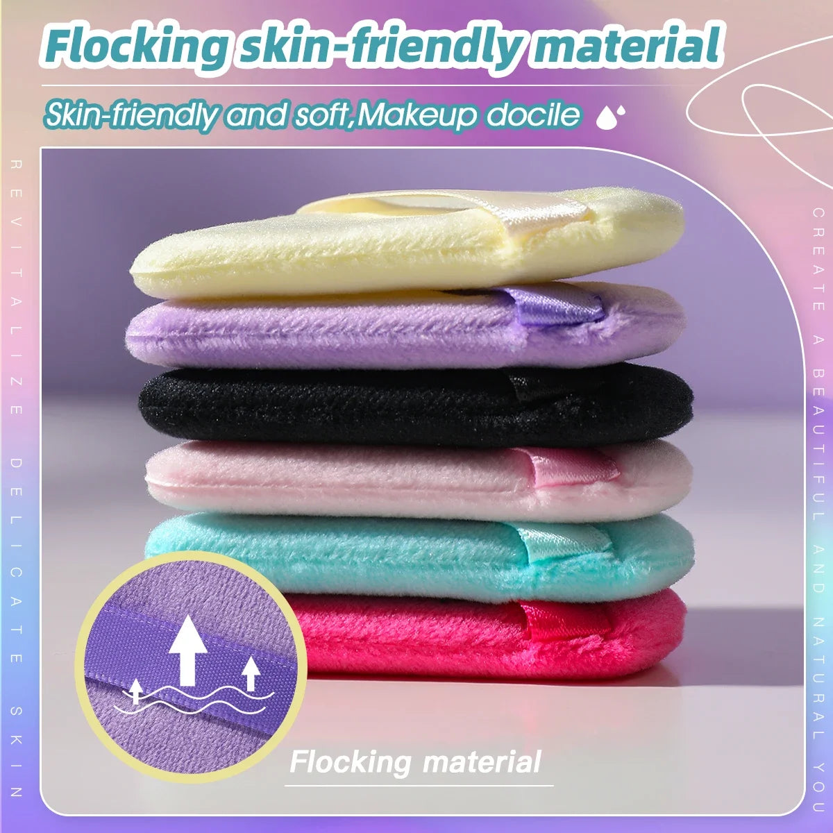 10/20Pcs Triangle Velvet Powder Puff Pizza Flours Mini Face Makeup Sponge Cosmetics Washable Lightweight Makeup Tool RELUX.STORE