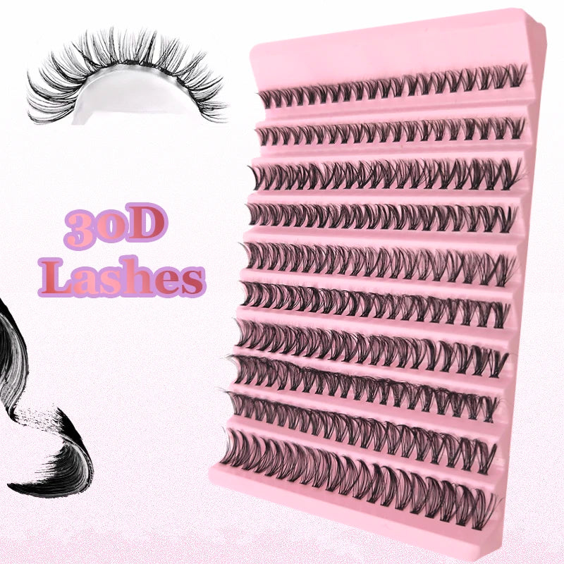 DIY Eyelash Extension Kit Individual Lashes Cluster Mix Lash Clusters with Lash Bond and Seal and Lash Accessories RELUX.STORE