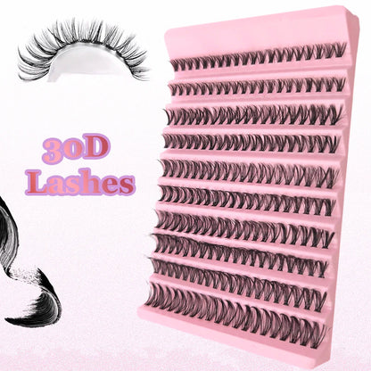 DIY Eyelash Extension Kit Individual Lashes Cluster Mix Lash Clusters with Lash Bond and Seal and Lash Accessories RELUX.STORE