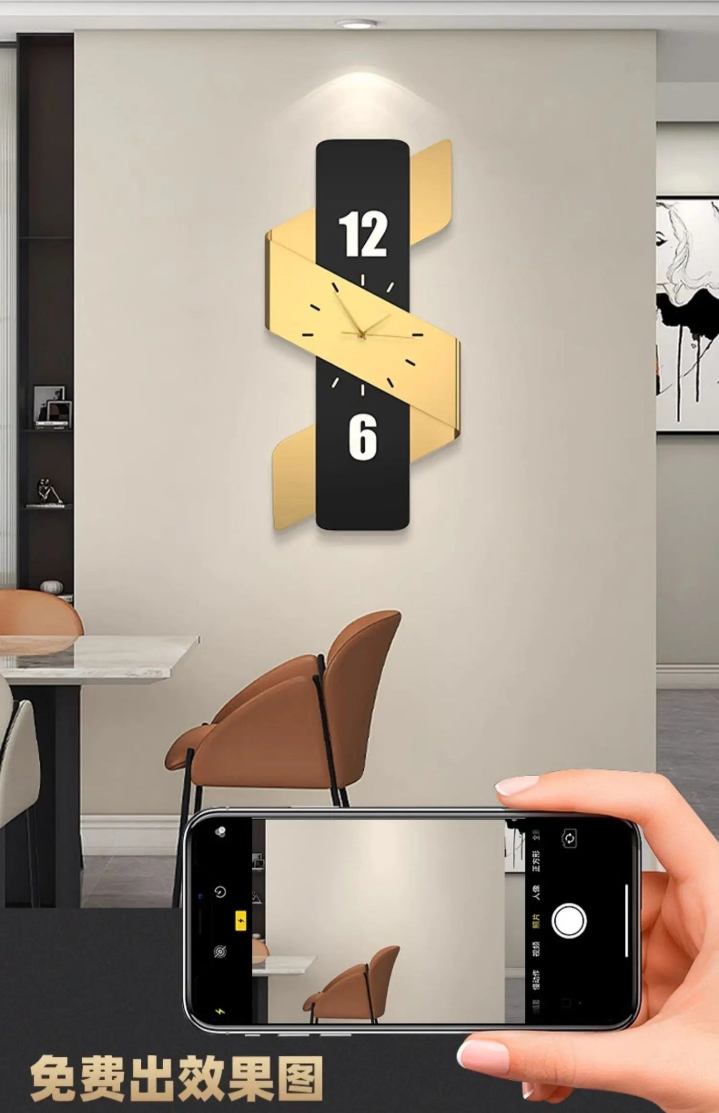 Luxury Digital Wall Clocks Living Room Art Mural Big Size Modern Wall Watch Minimalist Silent Horloge Murale Home Decoration RELUX.STORE