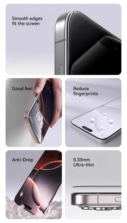 Joyroom 1/2/3pcs For iPhone 17 Pro Max HD Glass Screen Protector For iPhone 17/17Pro/17Air Full Screen Tempered Glass Protection RELUX.STORE
