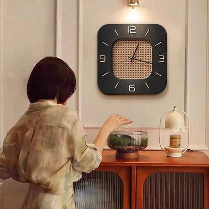Retro Wall Clock Modern Living Room Luxury Wall Led Watch Nordic Minimalist Clocks Bedroom Silent Clock Interior Ornaments