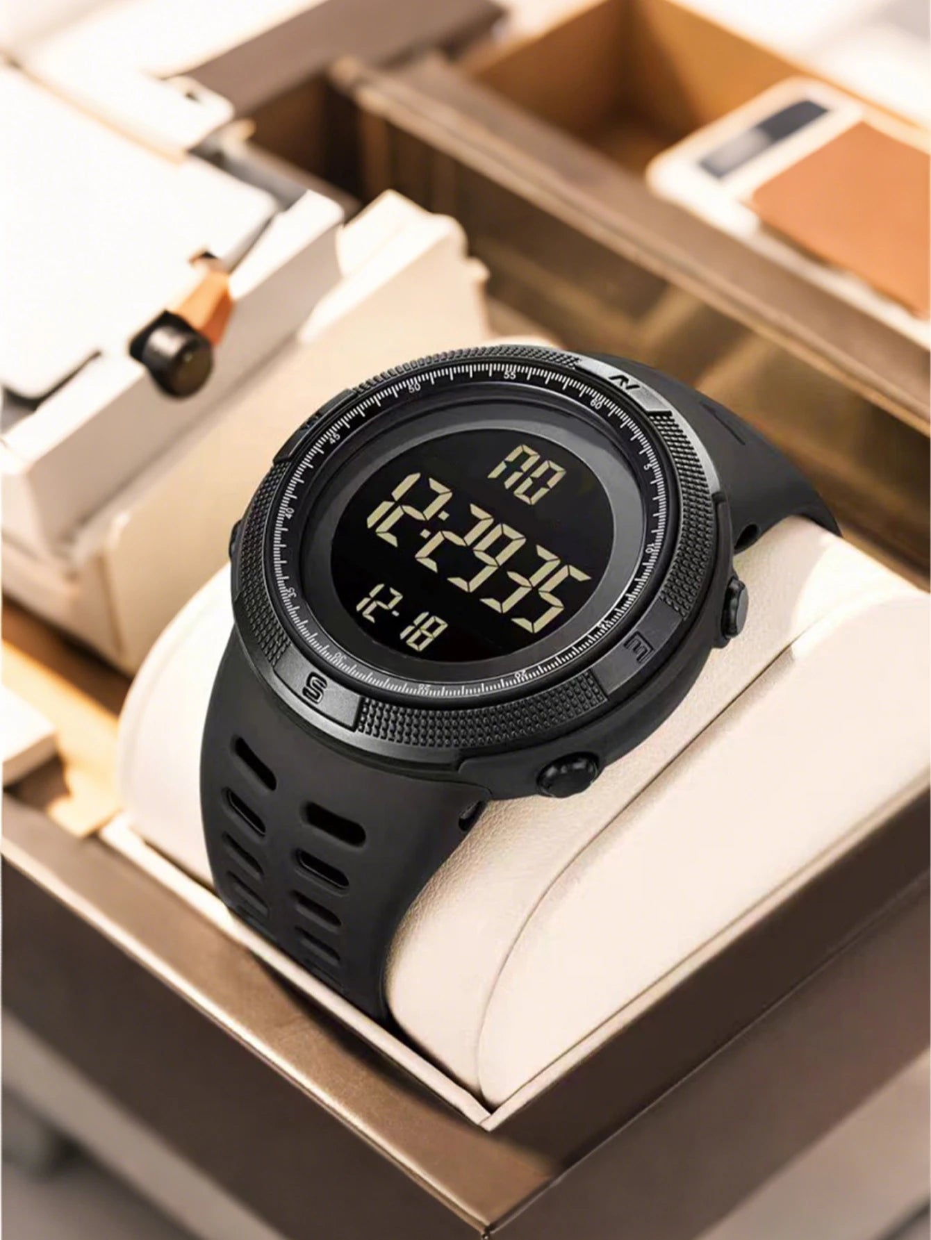 Men's sports watch, outdoor mountaineering and running digital countdown electronic men's watch, student's first choice LED cloc