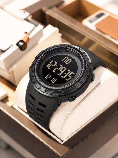 Men's sports watch, outdoor mountaineering and running digital countdown electronic men's watch, student's first choice LED cloc