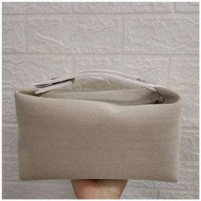 2024 New Large Capacity Canva Makeup Bag Soft Texture Fashionable Women's Shoulder Bag Color Blocking Handbag From China RELUX.STORE
