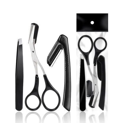 3-11PCS Eyebrow Trimmer Set Scissors Tweezers Eyebrow Razor Scraping Eyebrow Comb Razor Eyebrow Clip Makeup Tools Sets RELUX.STORE