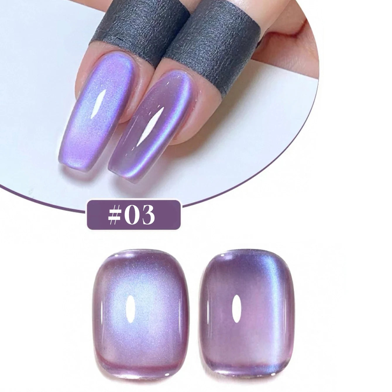 1/6PCS SS25 Cat Eye Gel Polish w/Glass Beads & Crystal, 5 Colors Salon DIY Nail Supplies Kit for Pro Nails Manicure RELUX.STORE