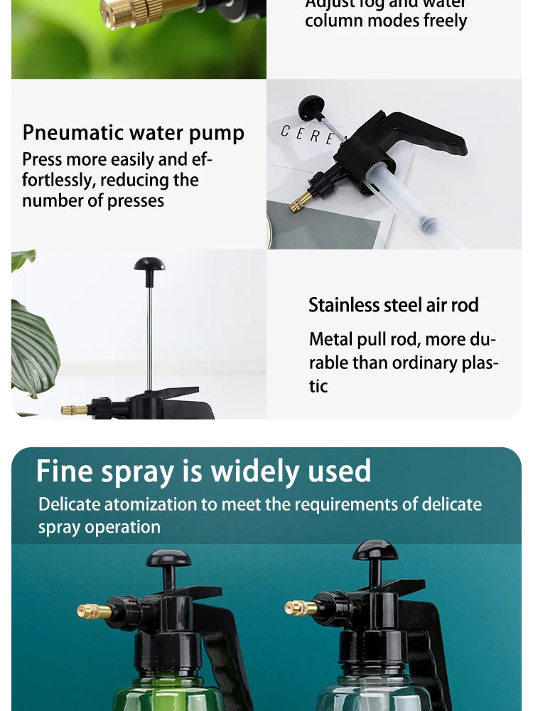 1pc Premium Plastic Pressure Spray Bottle - Powerful Air Pressure Technology, Adjustable Nozzle, High-Pressure Mist Sprayer for RELUX.STORE