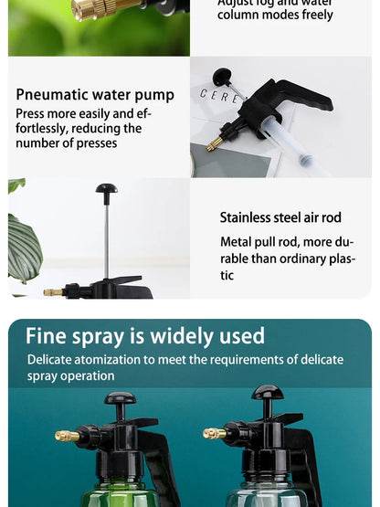 1pc Premium Plastic Pressure Spray Bottle - Powerful Air Pressure Technology, Adjustable Nozzle, High-Pressure Mist Sprayer for RELUX.STORE
