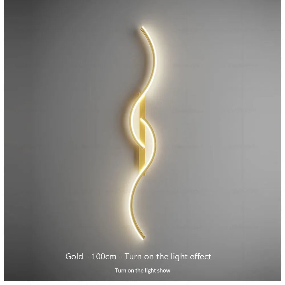 Modern LED Wall Lamp Minimalist Led Light Bedroom Bedside Long Strip Wall Sconces Living Room Sofa Home Indoor Lighting Fixture RELUX.STORE