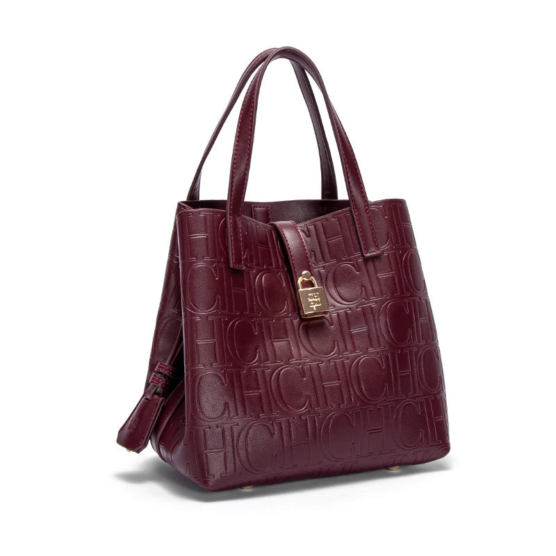 Classic Simple Solid Color Women's New 2024 Large Capacity Handbag Letter Element Women's Handbag RELUX.STORE