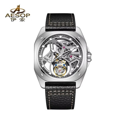 AESOP Tourbillon Watches For Men Mechanical Fashion Watch Waterproof Skeleton Tourbillon Movement Sapphire Mirror Official Store