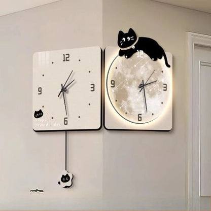Modern Corner Wall Clock Large Interior Wall Clock Led Digital Watch Luxury Living Room Decorations Home Decoration Accessories