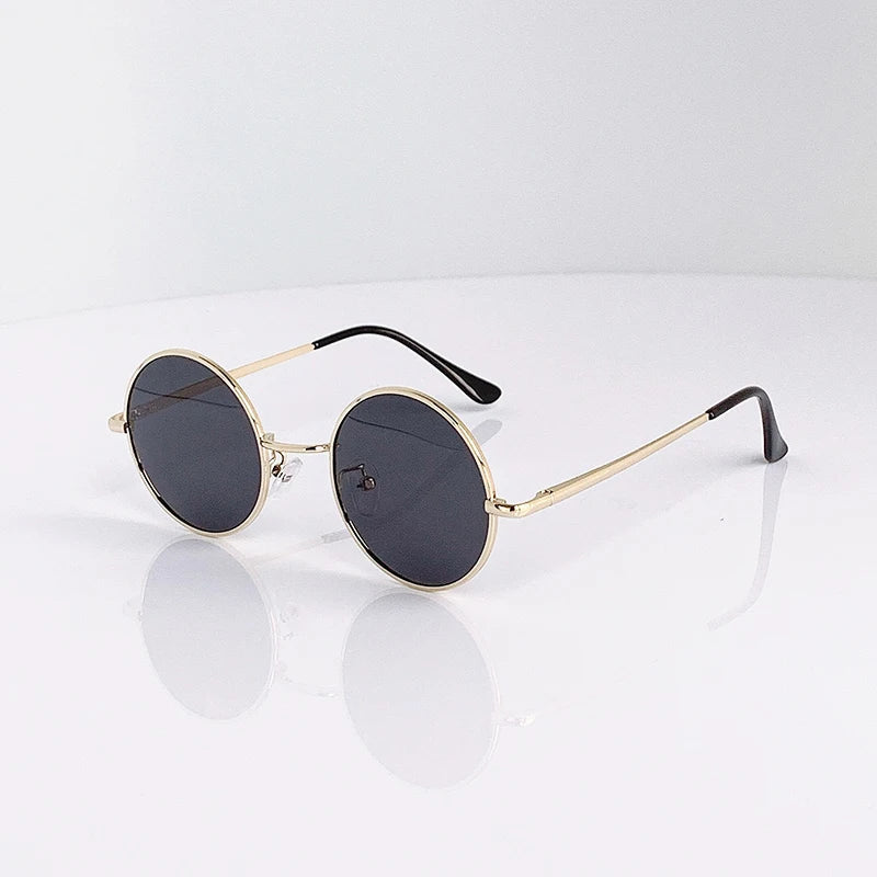 Retro Vintage Round Polarized Sunglasses Men Brand Designer Sun Glasses Women Alloy Metal Frame Black Lens Eyewear Driving UV400 RELUX.STORE