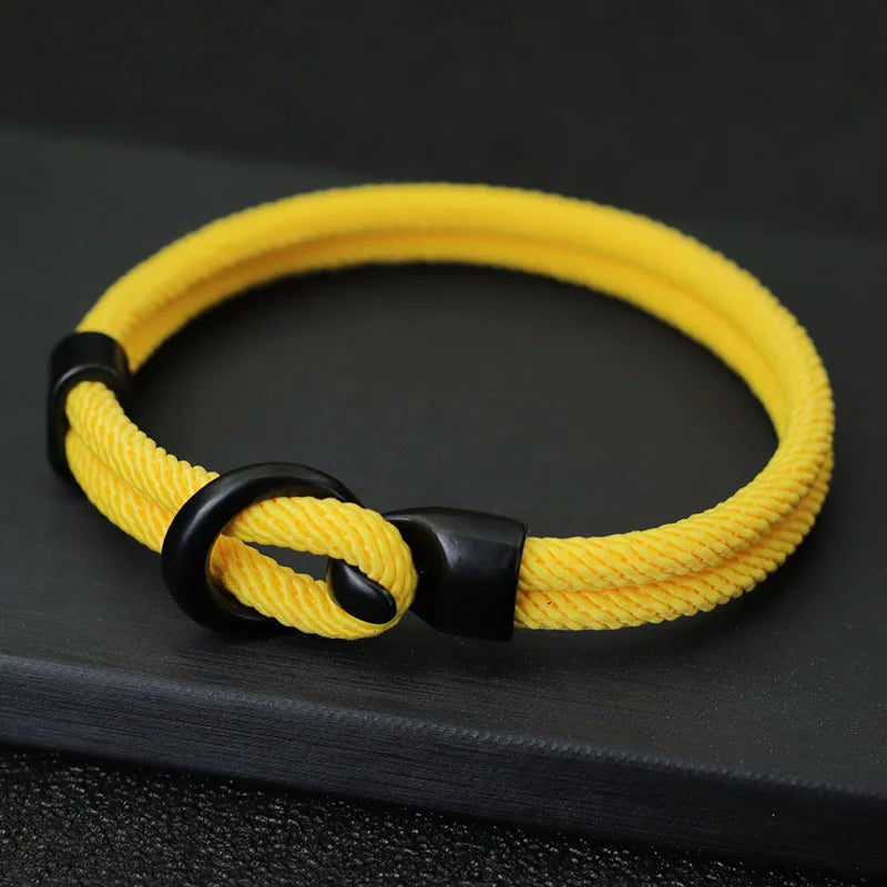 Fashion Rope Bracelet Men Double Layer Outdoor Camping Braclet Homme Accessories Survival Paracord Braslet Gift For Him RELUX.STORE