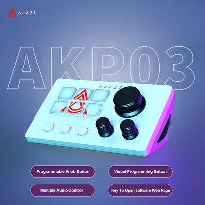 Ajazz AKP03E Programmable Macro Keyboard Multifunctional Console Panel Assistente Custom Button Mini Keyboard For PC Laptop