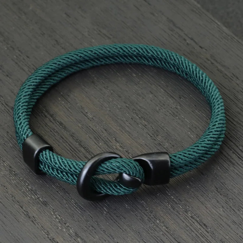 Fashion Rope Bracelet Men Double Layer Outdoor Camping Braclet Homme Accessories Survival Paracord Braslet Gift For Him RELUX.STORE