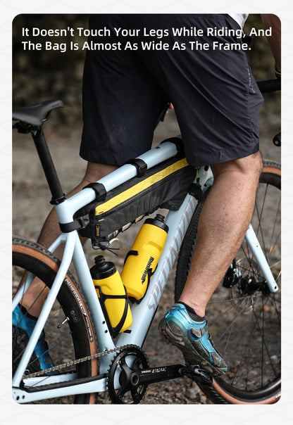 Rhinowalk Bike Frame Bag Water-Resistant Bicycle Triangular Crossbeam Bag For Mtb&Road Gravel Bike With Frame Lengths Over 17 In
