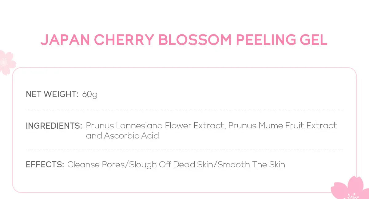 Sakura Face Deep Cleaning Exfoliating Gel Skin Care Whitening Moisturizer Repair Facial Scrub Skin Care 60g RELUX.STORE