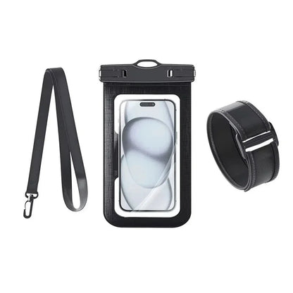 2 in 1 Waterproof Armband Bag Phone Case for IPhone 16 15 14 13 12 11 Pro Max IPhone16 ProMax Swim Dry Pouch Cover with Lanyard