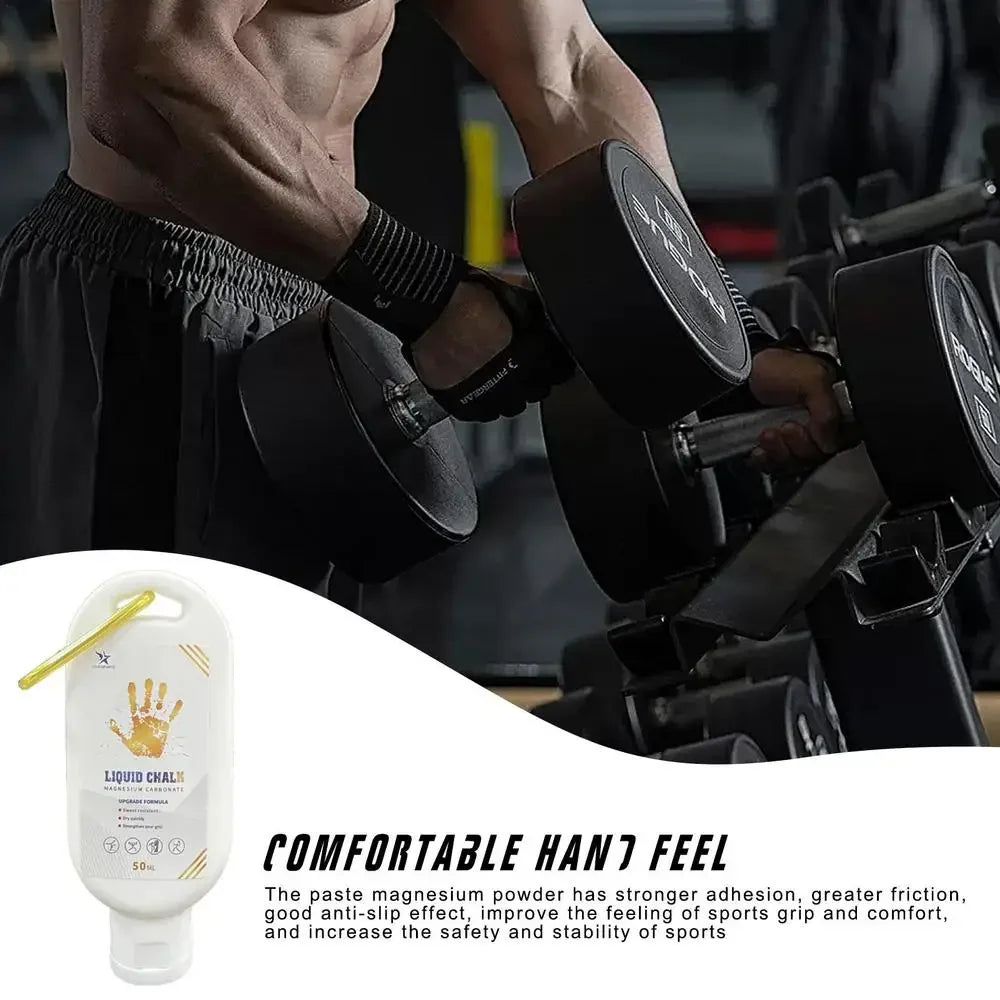 NEW 50/100/200ml Liquid Chalk Sports Magnesium Powder Fitness Weight Lifting Anti Slip Cream Grip Weight Lifting Climbing Gym