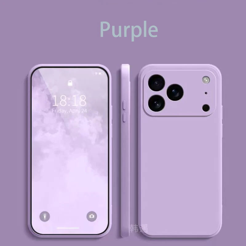Square Liquid Silicone Phone Case for Apple iPhone 17 Pro Max 17 Air Soft Cover Case RELUX.STORE