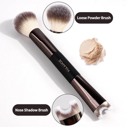 MAANGE Nose Contour U-Shaped Makeup Brush for Sculpting And Defining Double Head Foundation Highlighter Brush Nose Shadow Brush RELUX.STORE