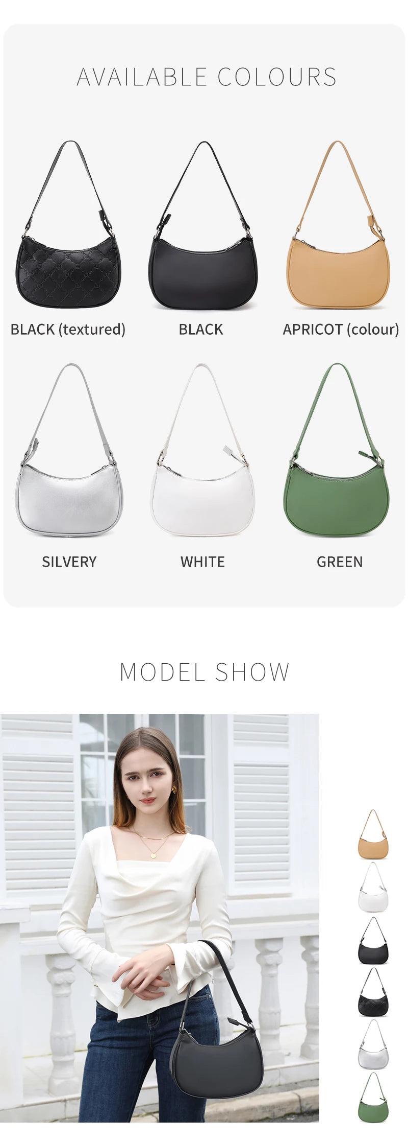 TINYAT Female Moon Bag Leather Shoulder Messenger Bag for Women Hand Bag Luxury Design Lightweight Party Ready Daily Use
