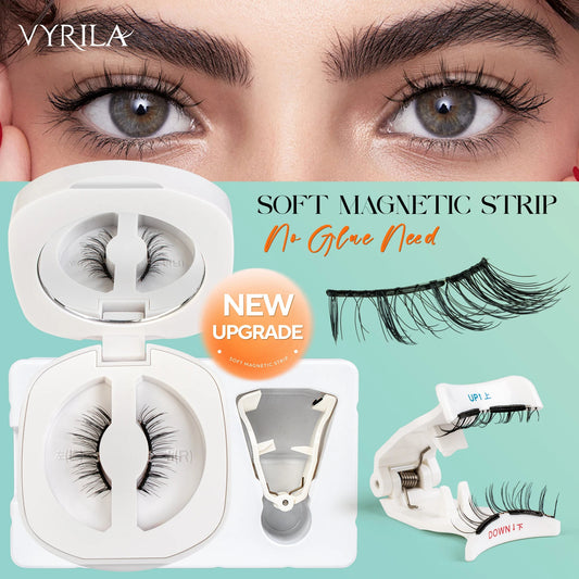 VYRILA Soft Magnetic Eyelashes No Glue Needed Reusable Natural Look 3D Lashes Easy Apply Soft Magnetic Lashes Kit for Eye Makeup RELUX.STORE