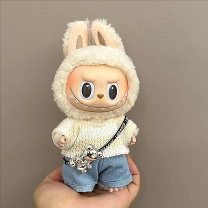 Labubu Clothing Popular New Products Fashion Velcro 17cm Doll Cute Dress Casual Set Skirt Plush Toy Clothing