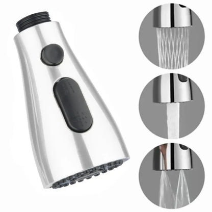 Kitchen Pull Out Faucet Sprayer Nozzle 3 Modes ABS Water Saving Bathroom Basin Sink Shower Spray Head For 1/2" Connection