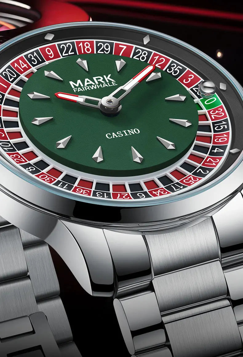 High Quality Mark Fairwhale Mens Wristwatch Fashion Unique Rotating  Roulette Dial Waterproof Quartz Man Watche Dropshipping ﻿