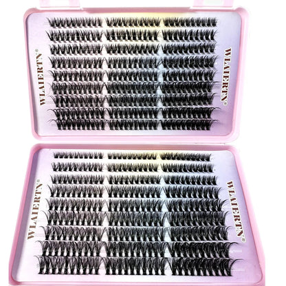 Faux Mink Eyelashes 540Cluster C Curled 9-16mm Mixed Natural Eyelash Extension 3D Russian Strip Personal Eyelash Makeup Tool RELUX.STORE