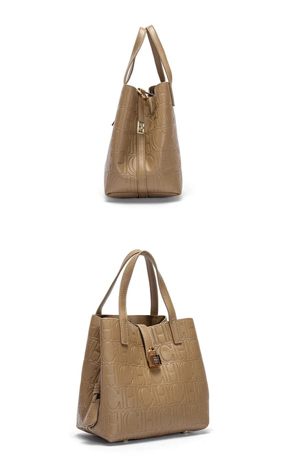 Classic Simple Solid Color Women's New 2024 Large Capacity Handbag Letter Element Women's Handbag RELUX.STORE