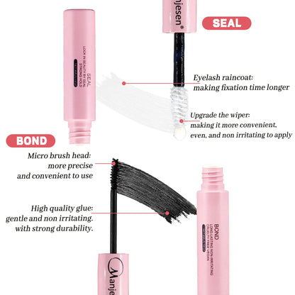 DIY Lash Extension Kit Lash Bond and Seal Remover Tweezers Makeup Set Individual Lashes Clusters  Eyelashes Tools RELUX.STORE
