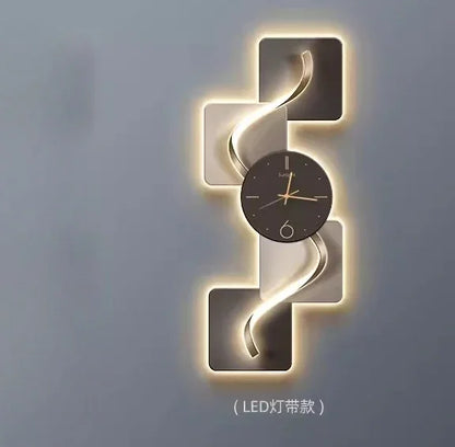 hot sale  Design Wall Clocks Big Size Art Luminous Living Room Wall Clock Minimalist Modern Home Decor