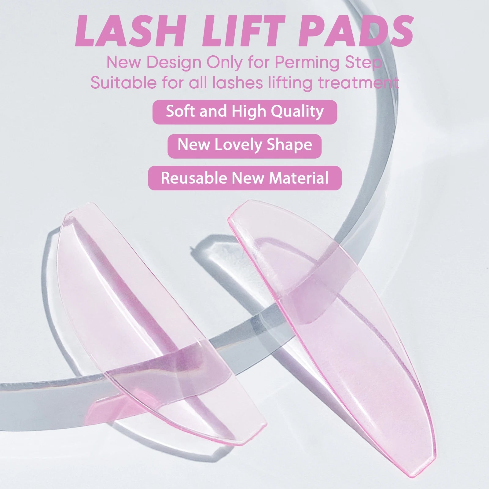 Libeauty 1 Pair Lash Softening Pads Silicone Eyelash Perm Pads Lashes Rods Shield Lifting Eyelash Accessories Makeup Tools RELUX.STORE