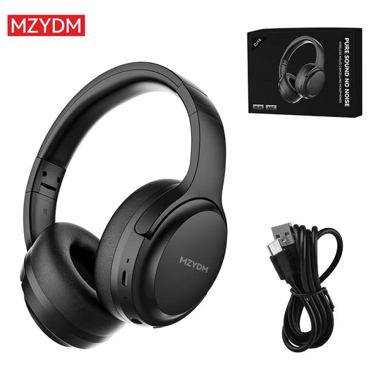 MZYDM DJ16 Foldable Wireless Headphones, Bluetooth Stereo Earphones Super Bass With Mic Noise Cancelling Headset For Iphone PC