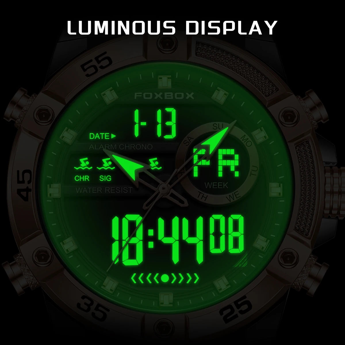 New Original FOXOBOX Brand Luxury Men Watch Military Analog Digital Watches For Men Fashion Sport Waterproof Quartz Chronograph