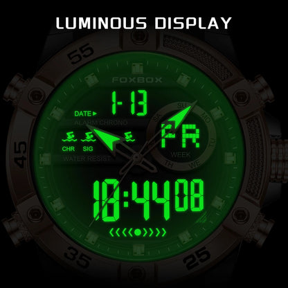 New Original FOXOBOX Brand Luxury Men Watch Military Analog Digital Watches For Men Fashion Sport Waterproof Quartz Chronograph
