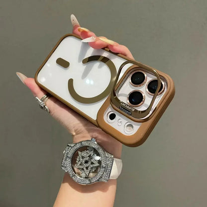 Original Luxury transparent magnetic Magsafe case For iPhone17/Promax/17Air/Pro lens holder Protect clear shockproof cover RELUX.STORE