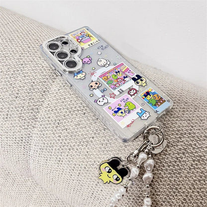 Kawaii Angel Baby Animal Phone Case For Samsung Galaxy S25 Ultra 24 Plus S23 S25 Edge Cover with Stand Chain Cute Magnetic Cases