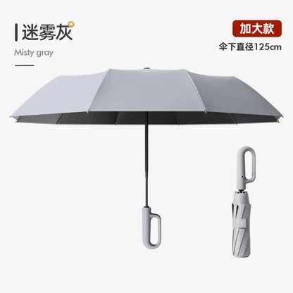 Strong Windproof Automatic Umbrella Sunshade UV Protection Folding Men's Umbrella Buckle Rain Large Parasol for Women