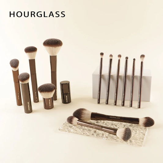 Hourglass Makeup Brush All Kinds Eyeshadow Foundation Concealer Powder Bronzer Blusher Eyeliner Retractable Professional Brushes RELUX.STORE