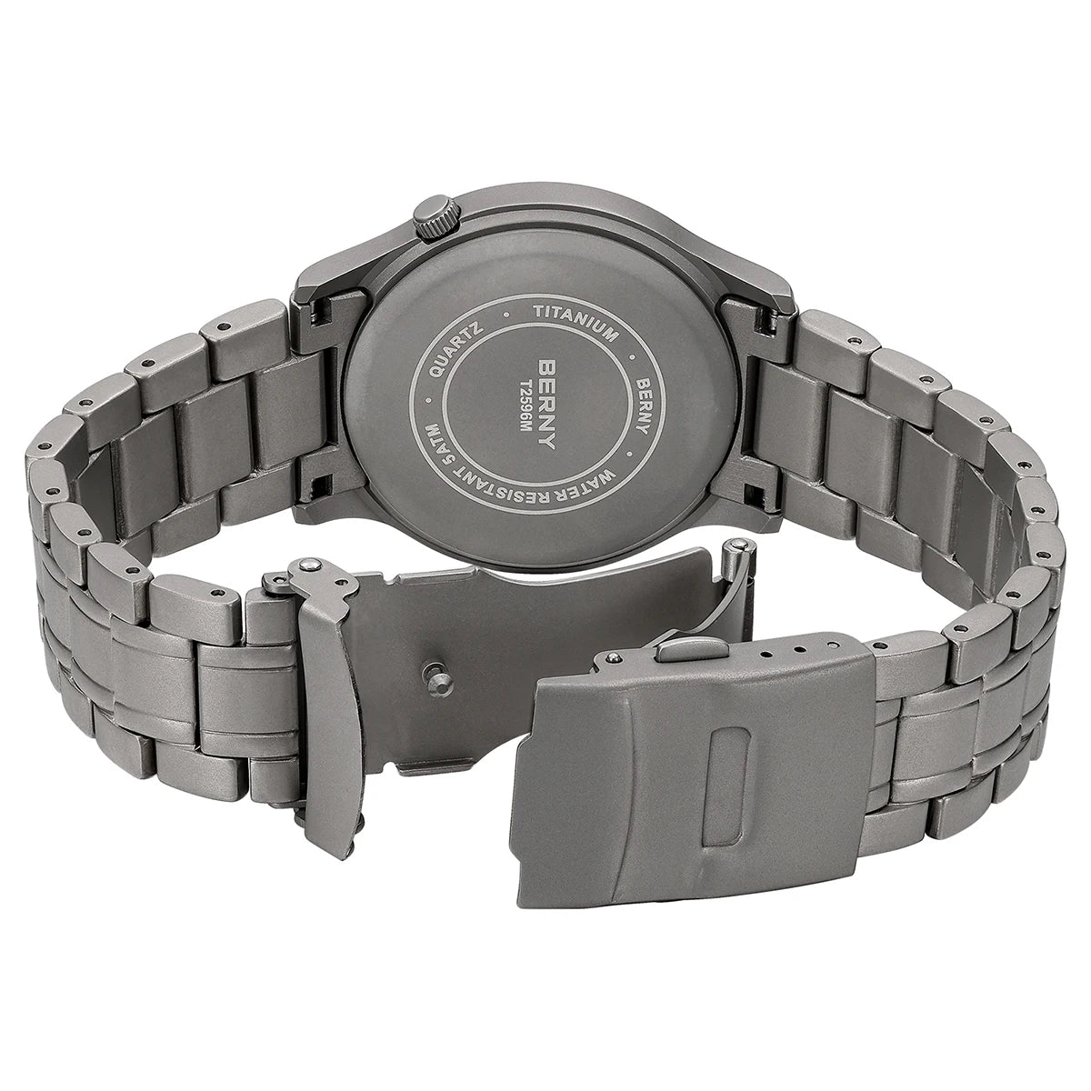 BERNY Titanium Watches for Men Classic Mens Field Pilot Watch Easy Read Outdoor Quartz Wristwatch Super Luminous Sapphire 5ATM