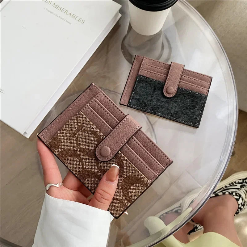 Women Short Small Wallets Fold Card Holder ID Bag Coin Purse Ladies Wallets Anti-degaussing driver's license card holder RELUX.STORE