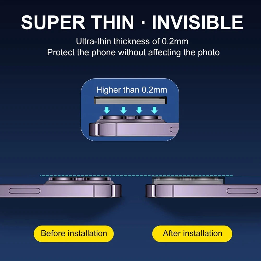 Camera Flim for IPhone 17 16 15 14 Pro Max Plus Full Coverage HD Clear Lens Protector Tempered Glass Lens Cover for IPhone17 Air RELUX.STORE