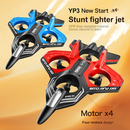 New YP3 Glider Flying Helicopter RC Hobby Jet Plane 2.4G Stunt Remote Control Foam Fighter Airplane Toy Drone With Light